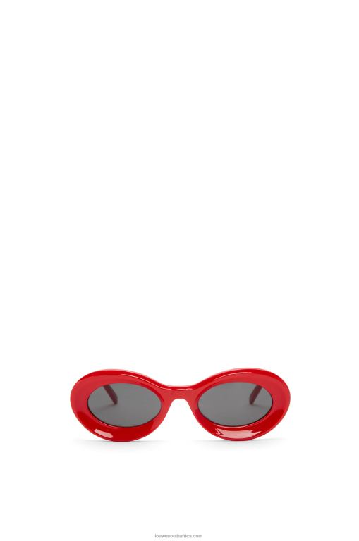 Loewe Women Loop sunglasses in acetate 206XF1458 Shiny Red
