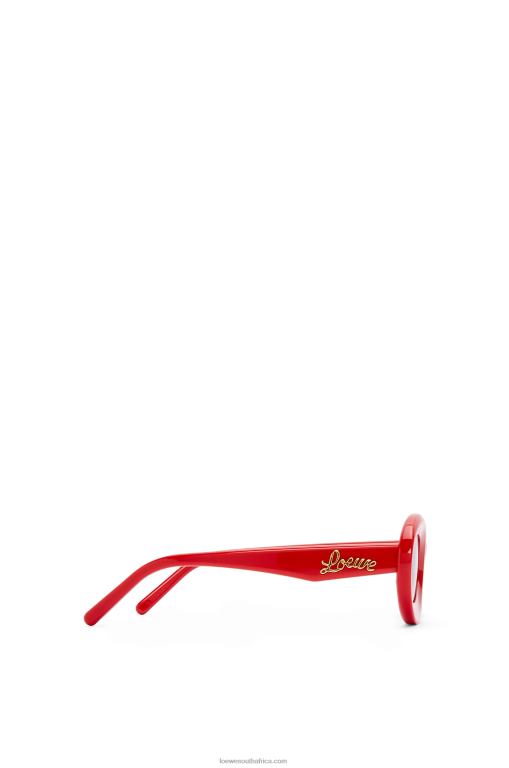 Loewe Women Loop sunglasses in acetate 206XF1458 Shiny Red
