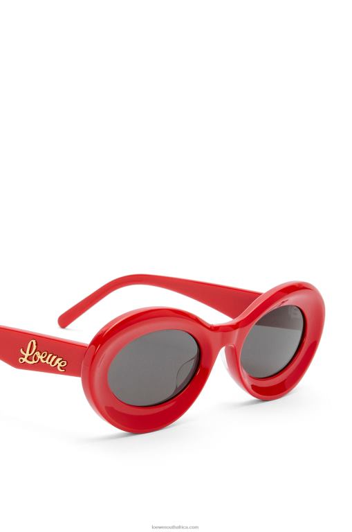 Loewe Women Loop sunglasses in acetate 206XF1458 Shiny Red