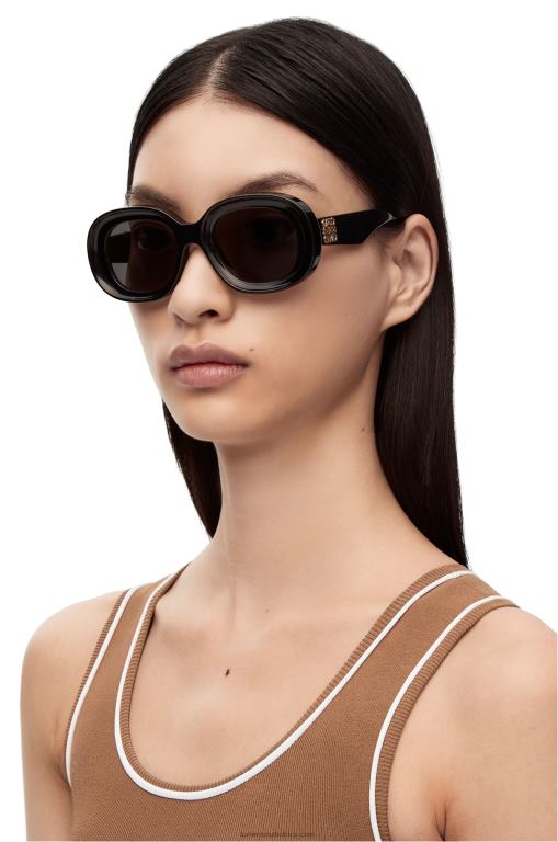 Loewe Women Oval sunglasses in acetate 206XF1482 Black