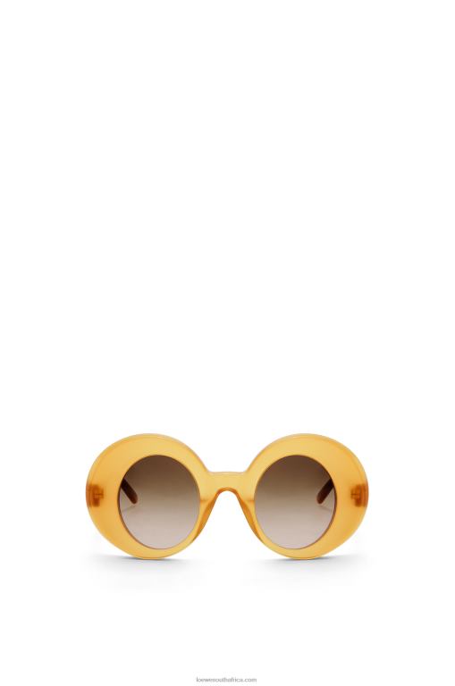 Loewe Women Oversized round sunglasses in acetate 206XF1502 Honey