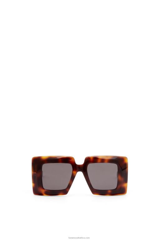 Loewe Women Oversized square sunglasses in acetate 206XF1491 Havana