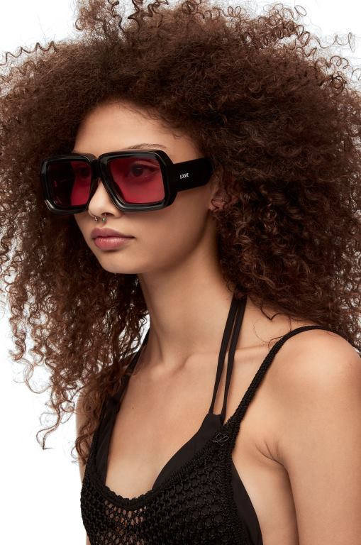 Loewe Women Paula's Ibiza dive in mask sunglasses 206XF1471 Shiny Black