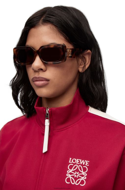 Loewe Women Rectangular sunglasses in acetate 206XF1425 Havana