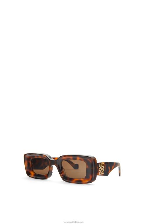 Loewe Women Rectangular sunglasses in acetate 206XF1425 Havana