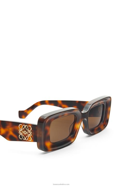 Loewe Women Rectangular sunglasses in acetate 206XF1425 Havana