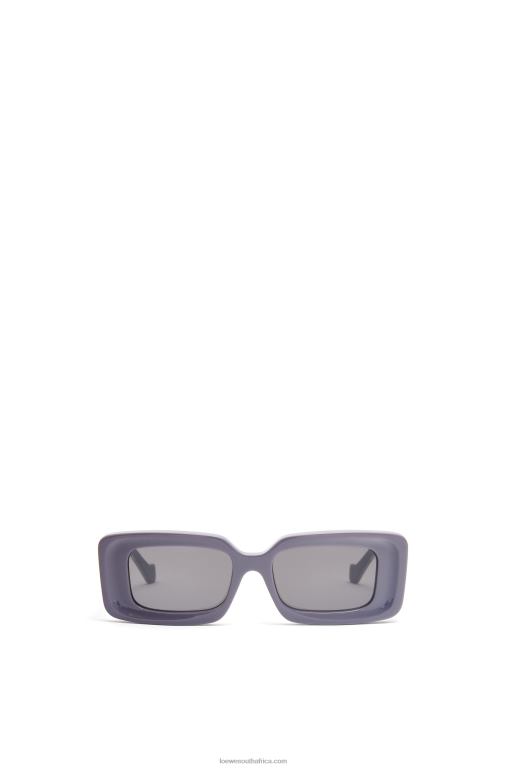 Loewe Women Rectangular sunglasses in acetate 206XF1477 Dusty Lilac