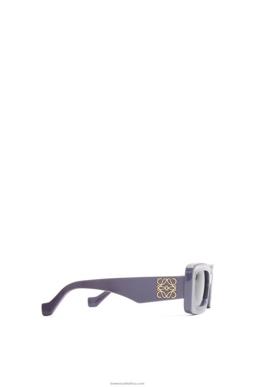 Loewe Women Rectangular sunglasses in acetate 206XF1477 Dusty Lilac