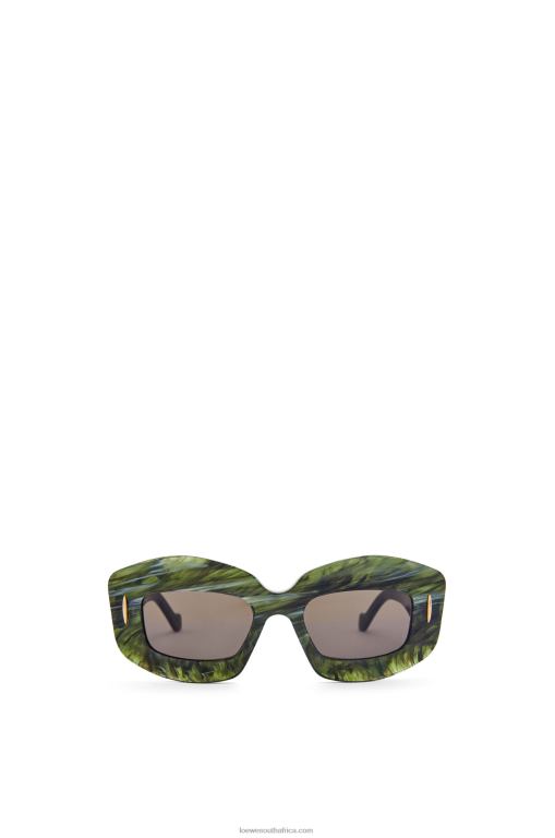 Loewe Women Screen sunglasses in acetate 206XF1431 Marble Green