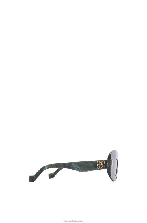 Loewe Women Screen sunglasses in acetate 206XF1431 Marble Green