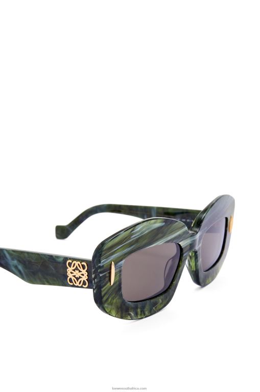 Loewe Women Screen sunglasses in acetate 206XF1431 Marble Green