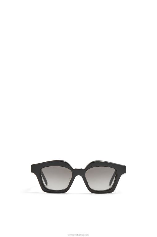 Loewe Women Small browline sunglasses in acetate 206XF1483 Shiny Black