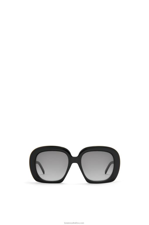 Loewe Women Square halfmoon sunglasses in acetate 206XF1439 Black