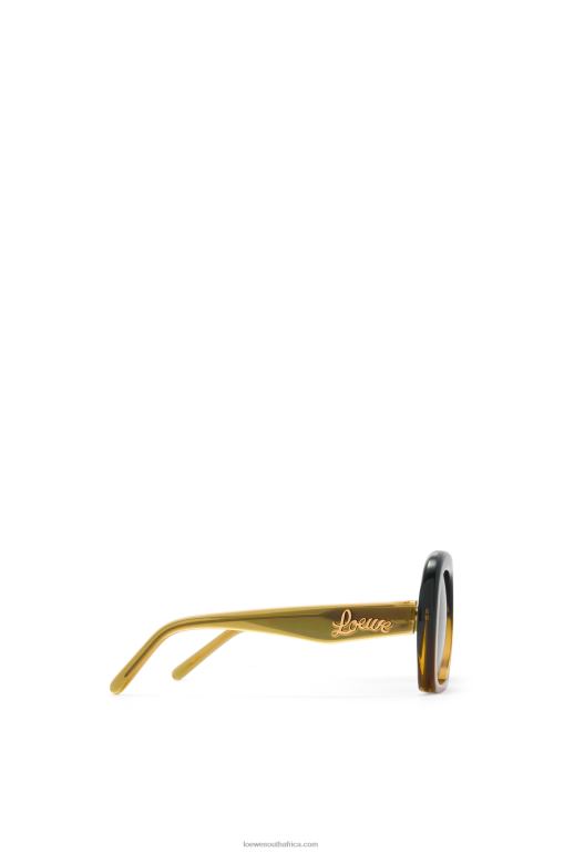 Loewe Women Square halfmoon sunglasses in acetate 206XF1440 Gradient Green
