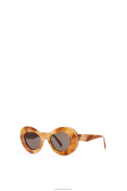 Loewe Women Wing sunglasses in acetate 206XF1433 Light Havana