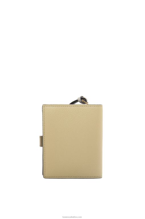 Loewe Women Compact zip wallet in soft grained calfskin 206XF1211 Sage Green/Dark Khaki Green