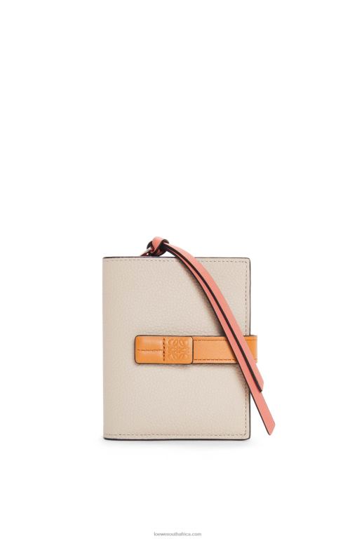 Loewe Women Compact zip wallet in soft grained calfskin 206XF1222 Light Oat/Honey