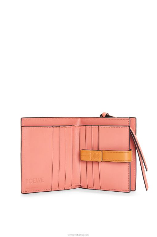 Loewe Women Compact zip wallet in soft grained calfskin 206XF1222 Light Oat/Honey