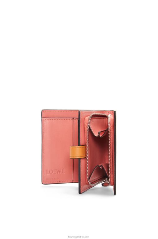 Loewe Women Compact zip wallet in soft grained calfskin 206XF1222 Light Oat/Honey