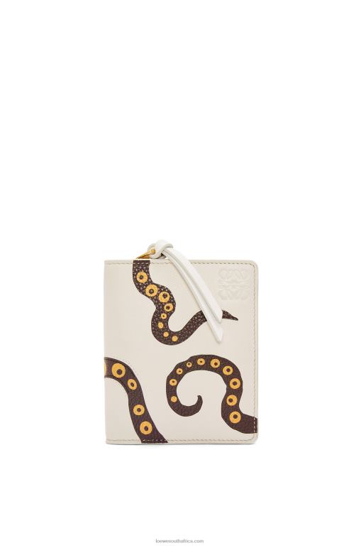 Loewe Women Octopus compact zip wallet in classic calf 206XF1304 Soft White