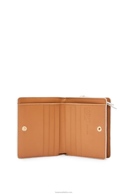 Loewe Women Octopus compact zip wallet in classic calf 206XF1304 Soft White