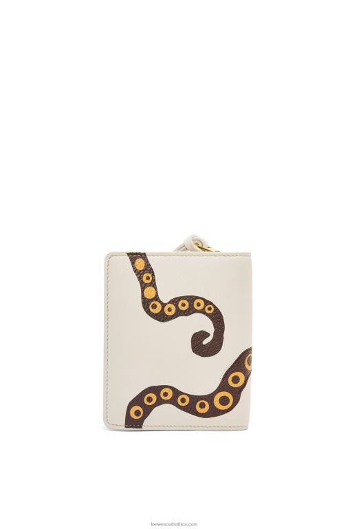 Loewe Women Octopus compact zip wallet in classic calf 206XF1304 Soft White