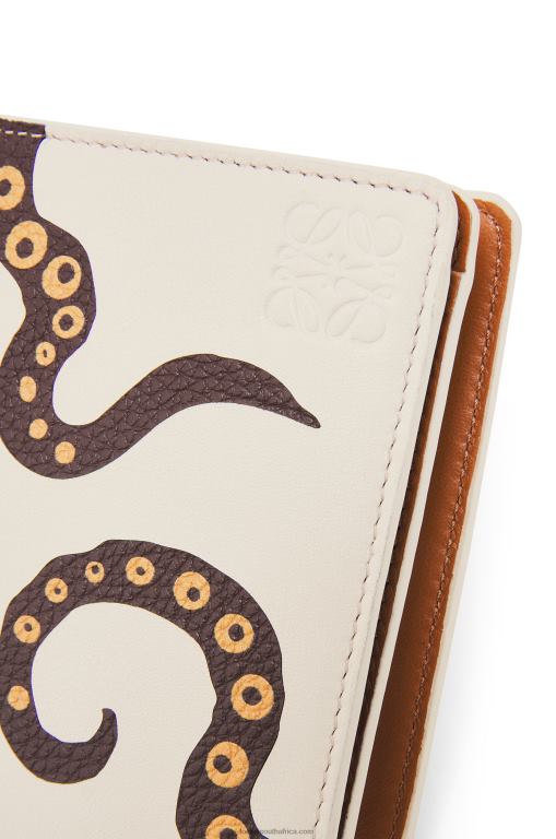 Loewe Women Octopus compact zip wallet in classic calf 206XF1304 Soft White