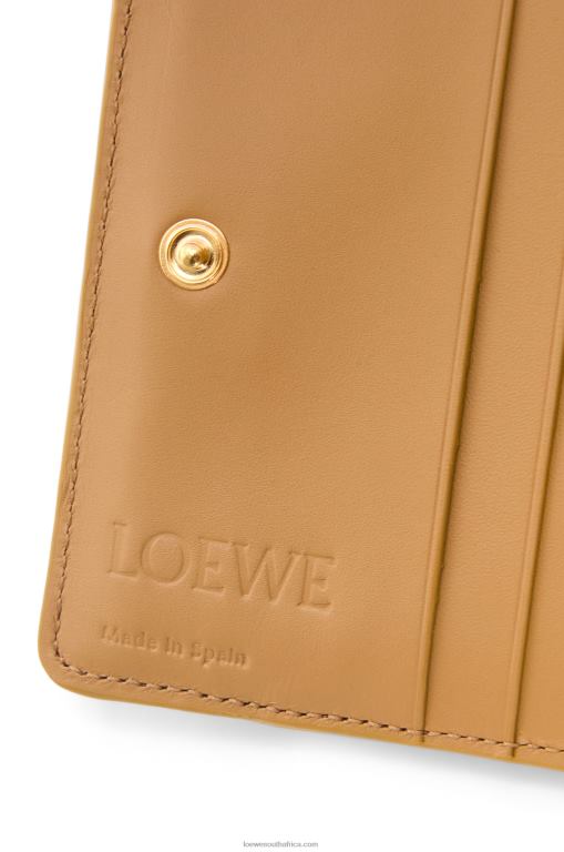 Loewe Women Puzzle compact zip wallet in classic calfskin 206XF1212 Angora/Dusty Beige