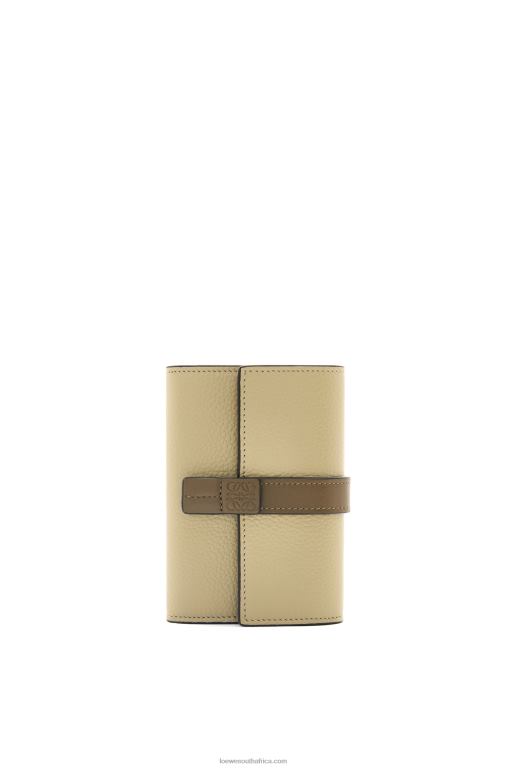 Loewe Women Small vertical wallet in soft grained calfskin 206XF1210 Sage Green/Dark Khaki Green
