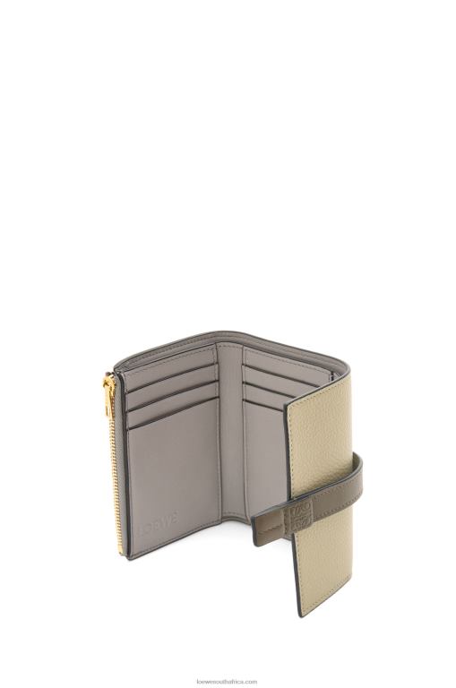 Loewe Women Small vertical wallet in soft grained calfskin 206XF1210 Sage Green/Dark Khaki Green