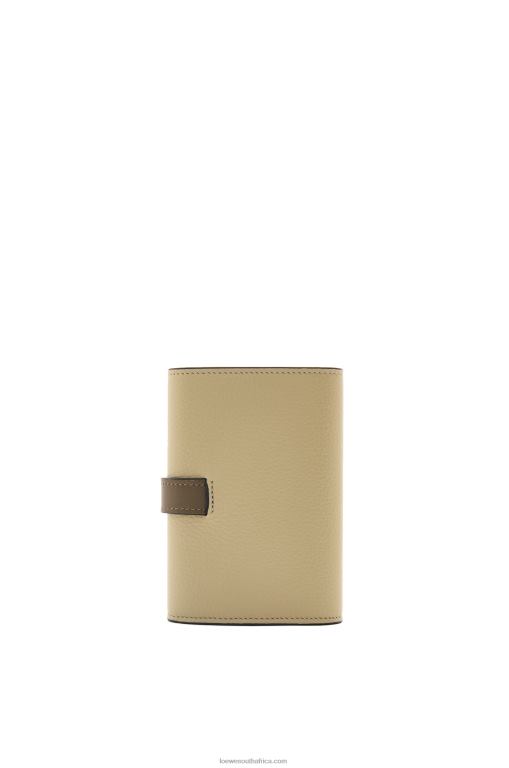 Loewe Women Small vertical wallet in soft grained calfskin 206XF1210 Sage Green/Dark Khaki Green