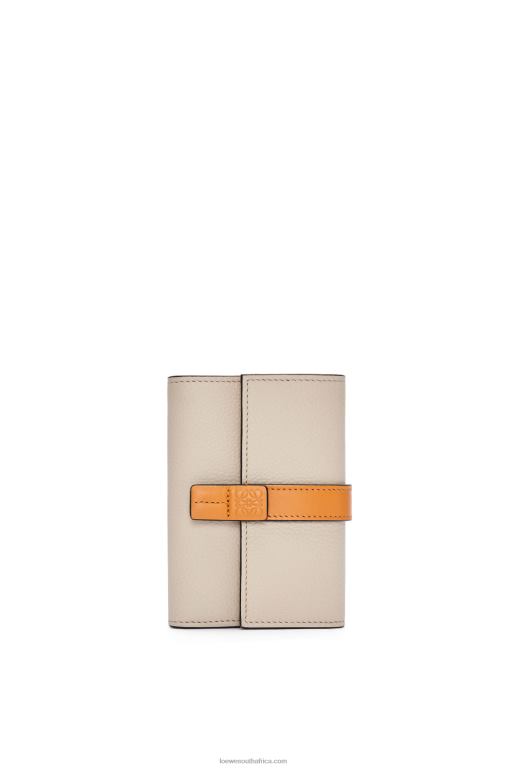 Loewe Women Small vertical wallet in soft grained calfskin 206XF1221 Light Oat/Honey