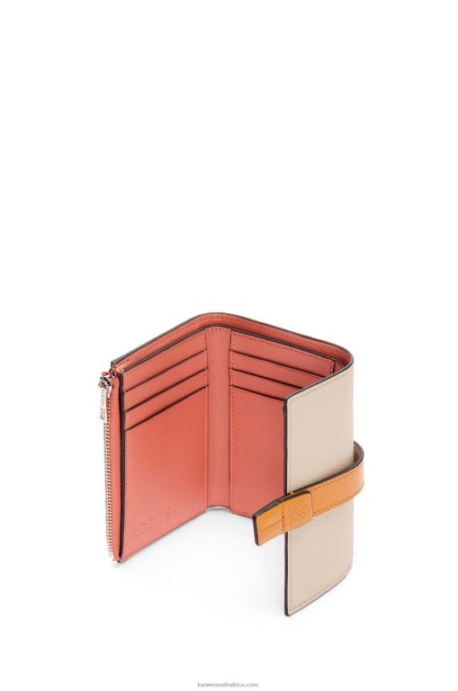 Loewe Women Small vertical wallet in soft grained calfskin 206XF1221 Light Oat/Honey