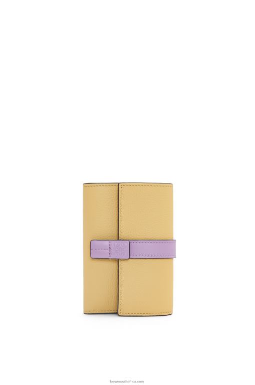 Loewe Women Small vertical wallet in soft grained calfskin 206XF1267 Dark Butter/Mauve