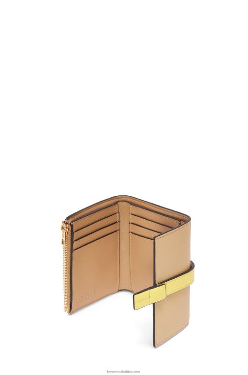 Loewe Women Small vertical wallet in soft grained calfskin 206XF1286 Butter/Pale Lemon