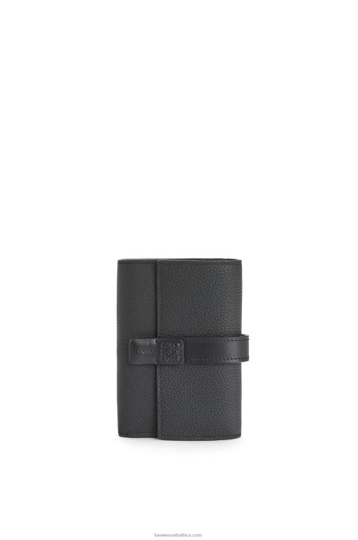 Loewe Women Small vertical wallet in soft grained calfskin 206XF1295 Black