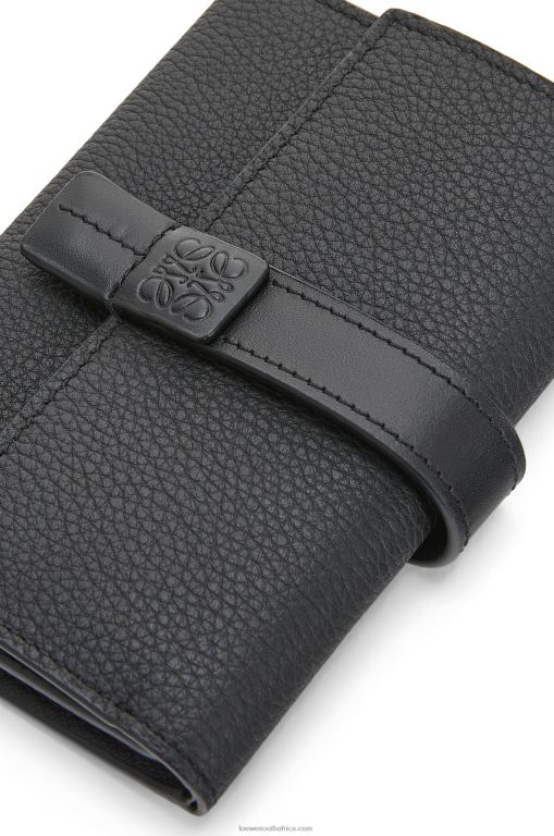 Loewe Women Small vertical wallet in soft grained calfskin 206XF1295 Black