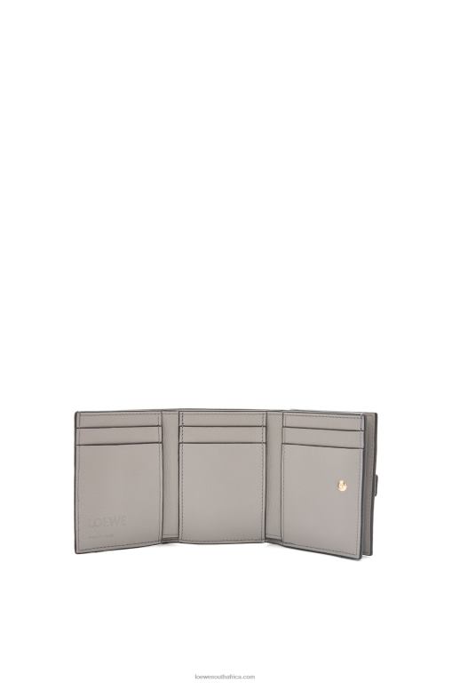 Loewe Women Trifold wallet in soft grained calfskin 206XF1209 Sage Green/Dark Khaki Green