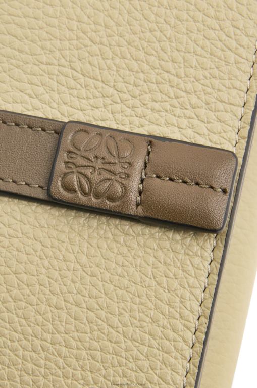 Loewe Women Trifold wallet in soft grained calfskin 206XF1209 Sage Green/Dark Khaki Green