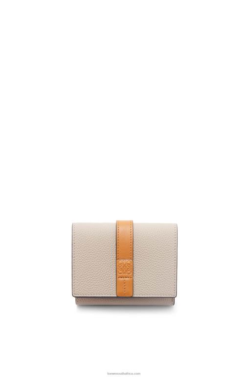 Loewe Women Trifold wallet in soft grained calfskin 206XF1219 Light Oat/Honey