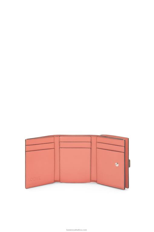 Loewe Women Trifold wallet in soft grained calfskin 206XF1219 Light Oat/Honey