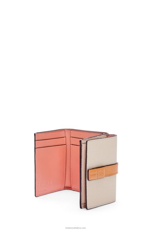 Loewe Women Trifold wallet in soft grained calfskin 206XF1219 Light Oat/Honey