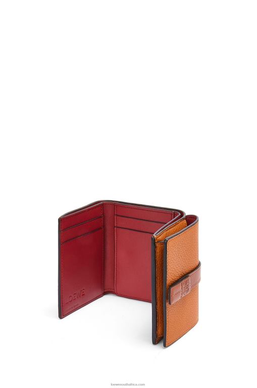 Loewe Women Trifold wallet in soft grained calfskin 206XF1254 Light Caramel/Pecan