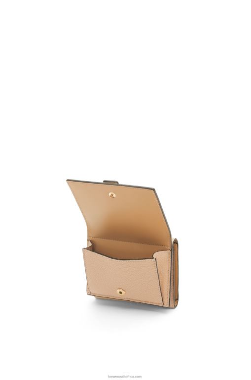 Loewe Women Trifold wallet in soft grained calfskin 206XF1285 Butter/Pale Lemon