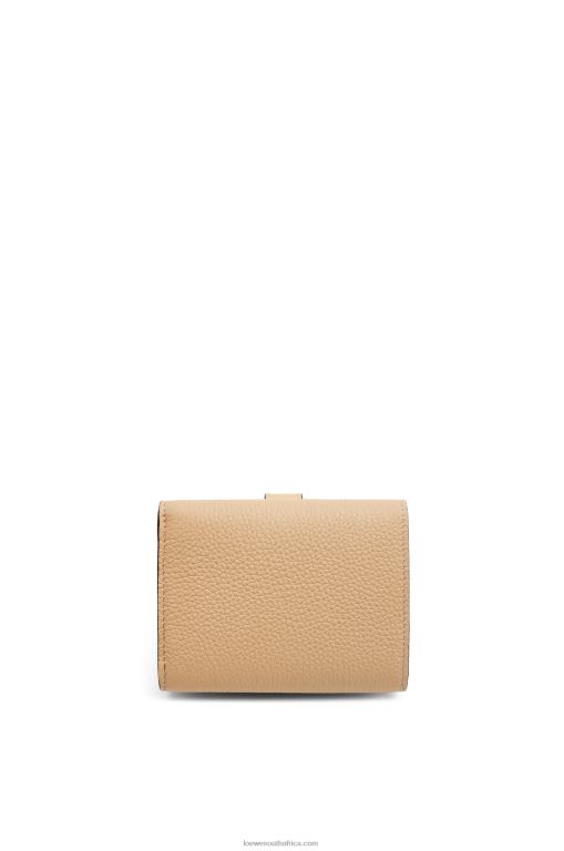 Loewe Women Trifold wallet in soft grained calfskin 206XF1285 Butter/Pale Lemon