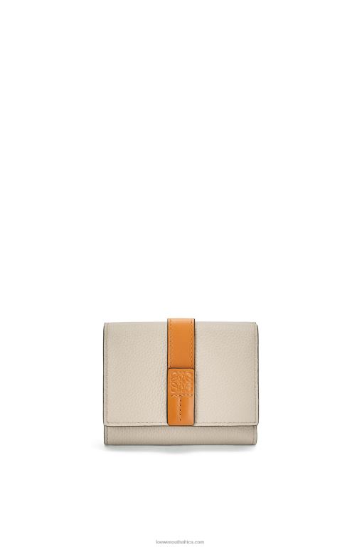 Loewe Women Trifold wallet in soft grained calfskin 206XF1315 Light Oat/Honey