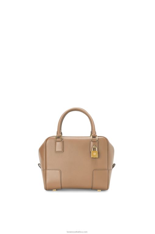 Loewe Women Amazona 19 square bag in nappa calfskin 206XF170 Mink Color