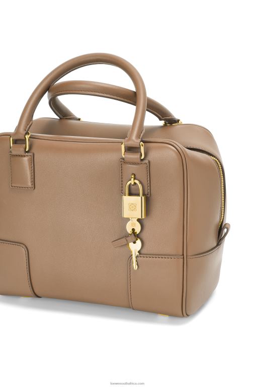Loewe Women Amazona 19 square bag in nappa calfskin 206XF170 Mink Color