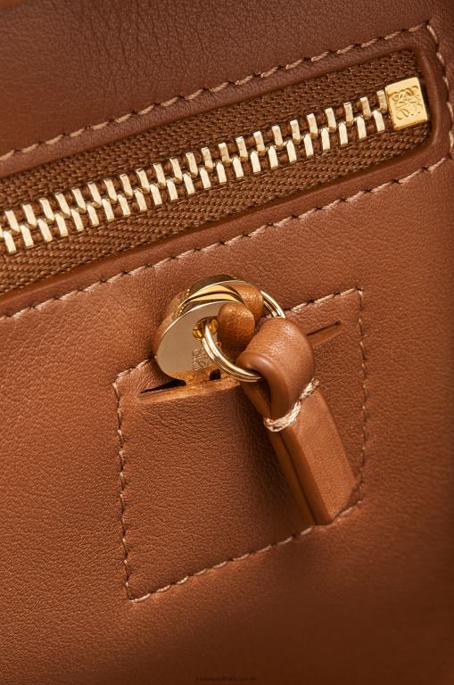 Loewe Women Amazona 23 in Anagram jacquard and calfskin 206XF162 Tan/Pecan