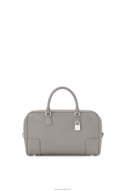 Loewe Women Amazona 28 bag in soft grained calfskin 206XF134 Pearl Grey